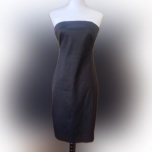 Vintage Strapless Black Pencil Dress by Theory